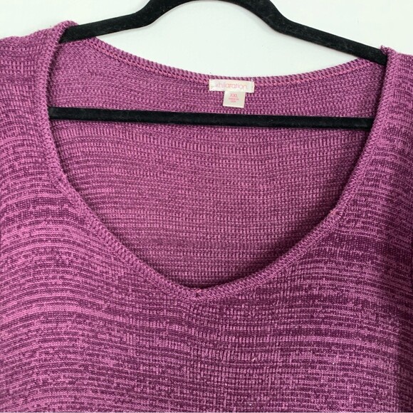 Retro Target Purple Knit Midi Dress XXL | Soft Stretch Short Sleeve Dress - Picture 4 of 7